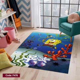 فرشینه چاپی طرح کودک باب اسفنجی F476