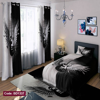 روتختی پسرانه طرح گیتار رنگ مشکی کد BD1337